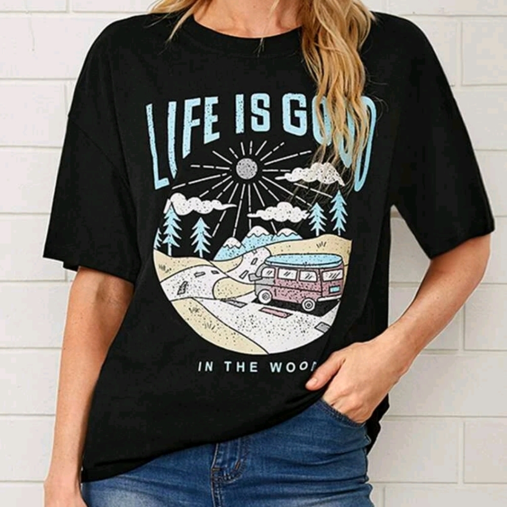 Graphic Print Outdoors T-Shirt